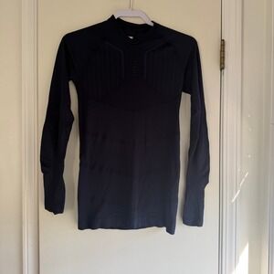 Kipsta Mens Navy Blue Compression Long Sleeve Base Layer Athletic Top Size M